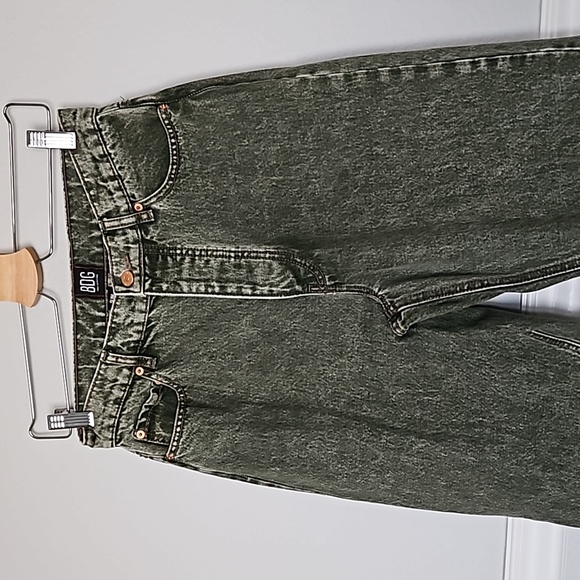 Urban Outfitters BDG Slim Straight Acid Green Jeans 30 Button Fly - Picture 2 of 11